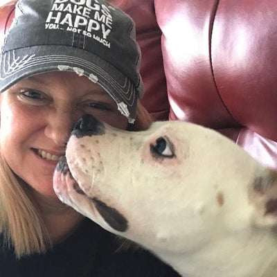 Dogs Make Me Happy, You...Not So Much Distressed Mesh Trucker Cap
