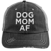 DOG MOM AF DISTRESSED TRUCKER HAT