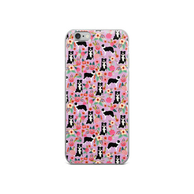 Dogs On Floral iPhone Case