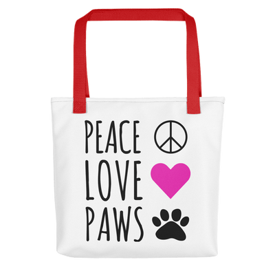 Peace Love Paws Tote bag