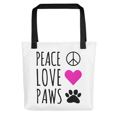 Peace Love Paws Tote bag