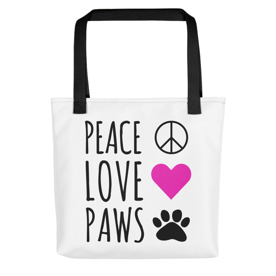 Peace Love Paws Tote bag