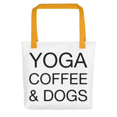 Yoga Coffee & Dogs Tote bag