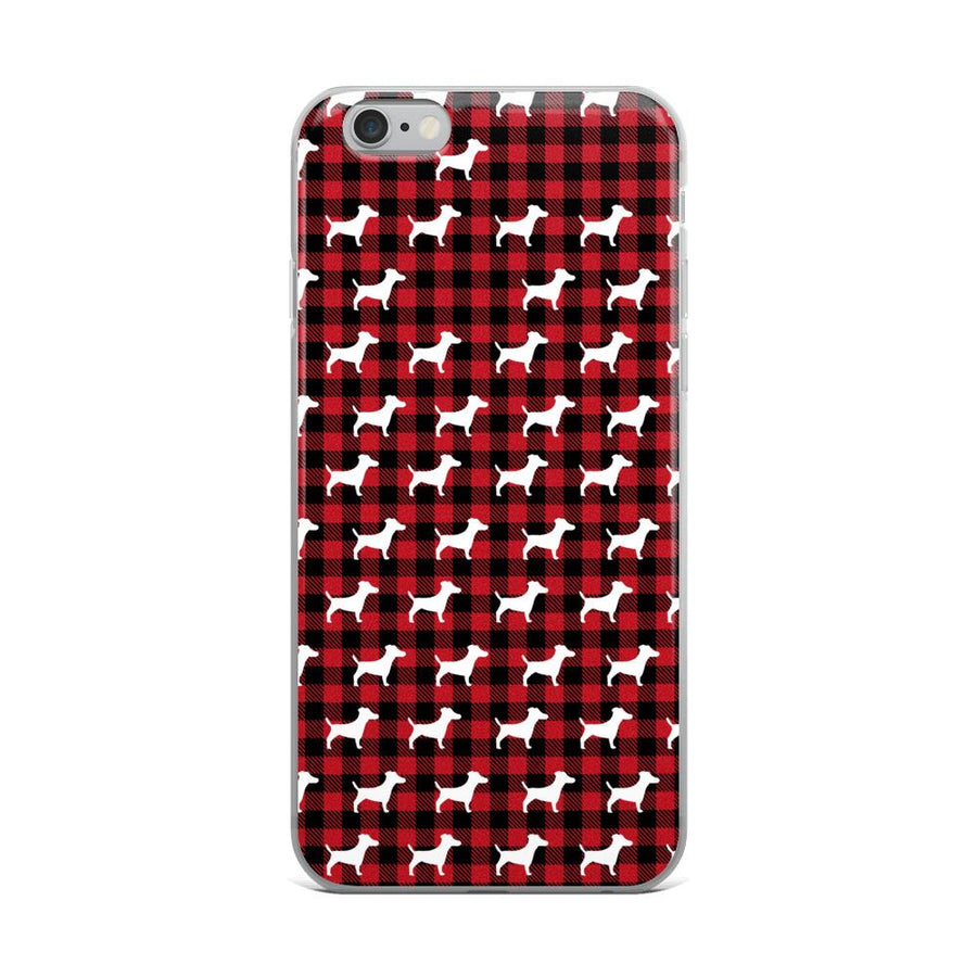 Dogs On Plaid iPhone Case