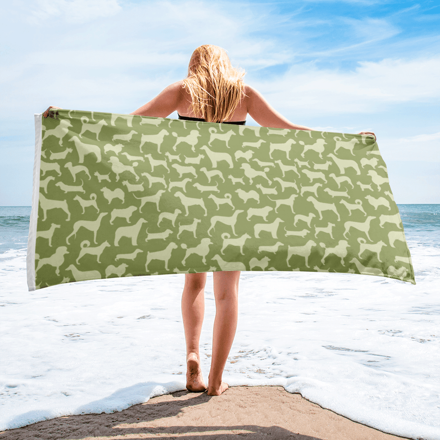 I Heart All Breeds Of Dogs Beach Towel