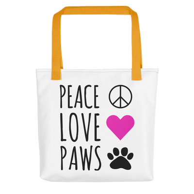 Peace Love Paws Tote bag