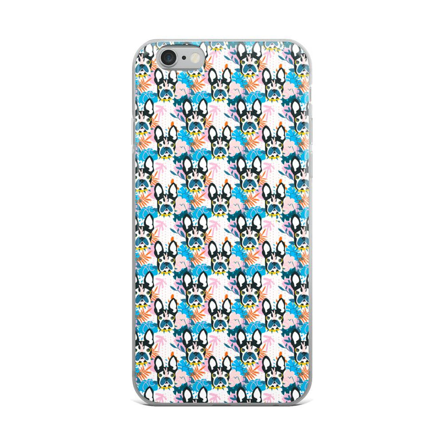 Tropical Boston Terrier iPhone Case