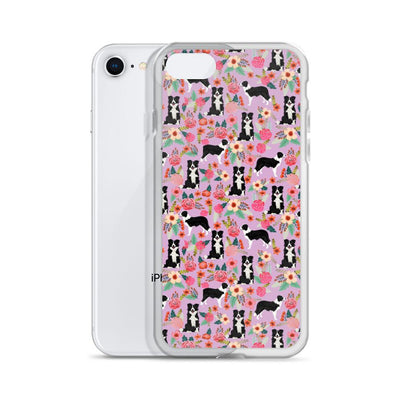 Dogs On Floral iPhone Case