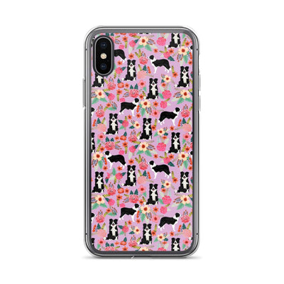 Dogs On Floral iPhone Case