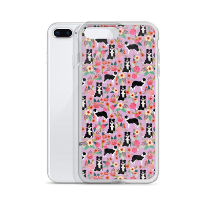Dogs On Floral iPhone Case