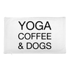 Yoga Coffee & Dogs Premium Pillow Case