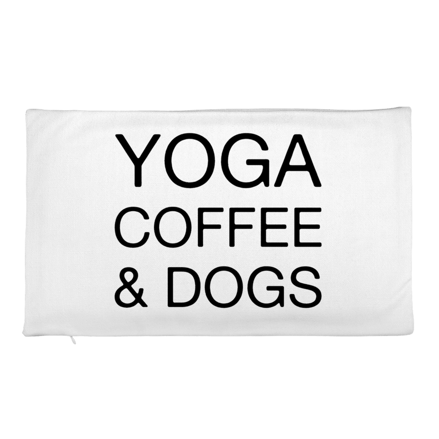 Yoga Coffee & Dogs Premium Pillow Case