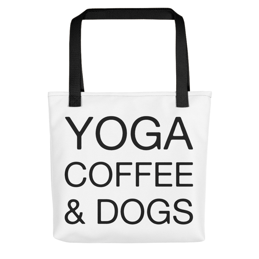Yoga Coffee & Dogs Tote bag
