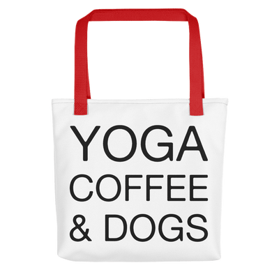 Yoga Coffee & Dogs Tote bag