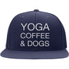 Yoga Coffee & Dogs Snapback Hat