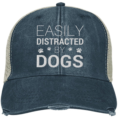 Easily Distracted By Dogs Trucker Cap