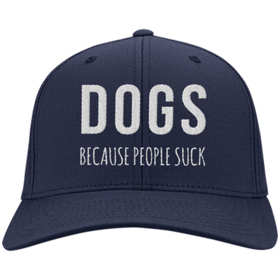 Dogs Because People Suck Hat Twill Cap