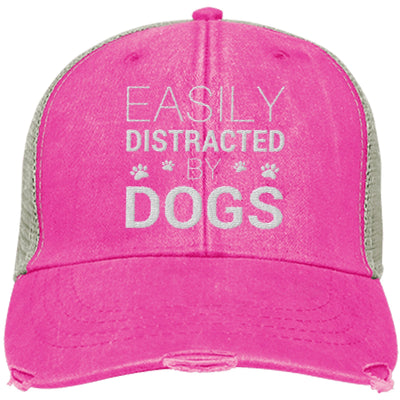 Easily Distracted By Dogs Trucker Cap